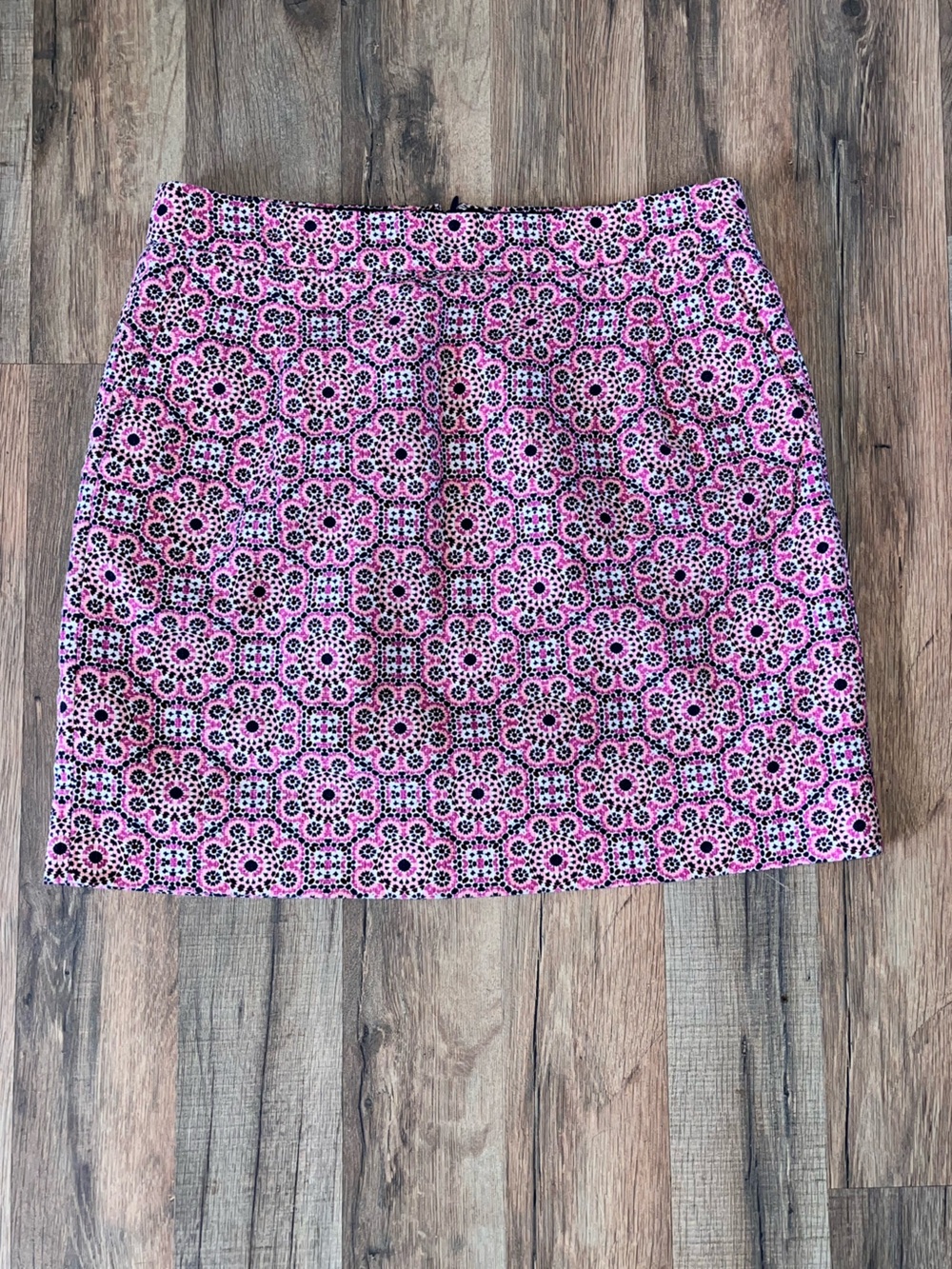 J. Crew Pink Floral Geometric Mini Skirt